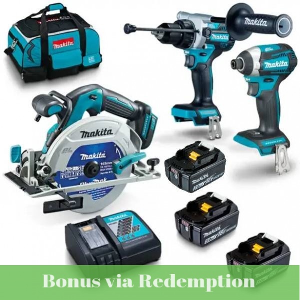 Makita DLX3169TX1 - 18V 5.0Ah LXT Cordless Brushless 3 Piece Combo Kit