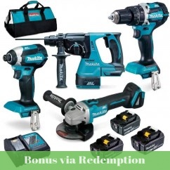 Makita DLX4102T - 18V 5.0Ah Cordless Brushless 4 Piece Combo Kit