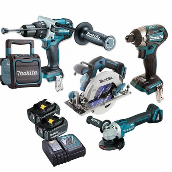 Makita DLX5031T - 18V 5.0Ah Cordless Brushless 5 Piece Combo Kit