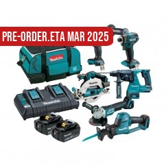 Makita DLX6136TX1 - 18V 5.0Ah Cordless Brushless 6 Piece Combo Kit 