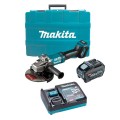 Makita GA037GT101 - 40V Max 5.0Ah 180mm (7") XGT AWS Cordless Brushless Angle Grinder Kit