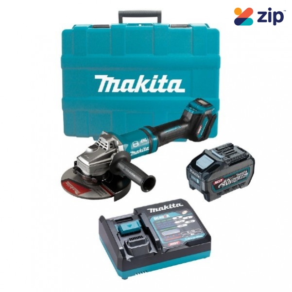 Makita GA037GT101 - 40V Max 5.0Ah 180mm (7") XGT AWS Cordless Brushless Angle Grinder Kit