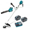 Makita UR013GT202 - 40V Max 5.0Ah Li-ion Cordless Brushless U-Handle Line Trimmer Combo Kit