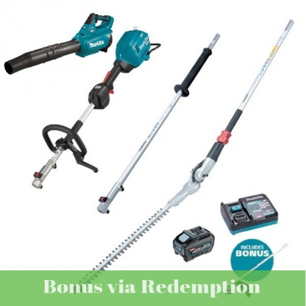 Makita UX01GT101-B - 40V 5.0Ah Li-ion XGT Max Cordless Brushless Multi-Function Powerhead Combo Kit with Attachments