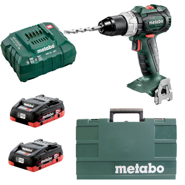 Metabo Sb 18 Lt Bl Pc 4ah - 18v Cordless Brushless Hammer Drill Kit