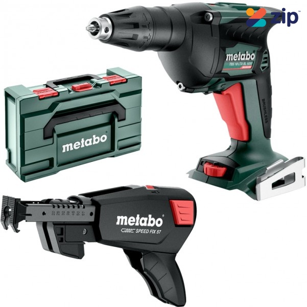 Metabo TBS 18 LTX BL 5000 SF 57 (AU62006300) - 18V Brushless Cordless Drywall Screwdriver Skin With Collated Screwdriver Magazine Attachment