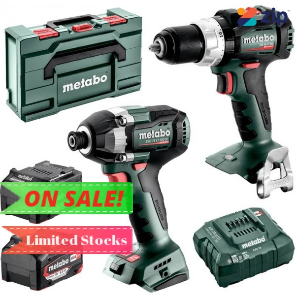 Metabo MET18BL2MB2LP5.2EB - 18V 2X5.2Ah 2 Piece Brushless Cordless Combo Kit AU68205750