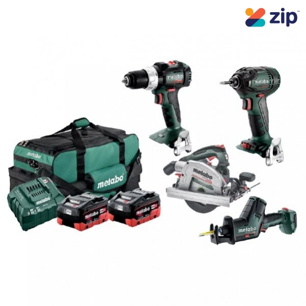 Metabo MET18BL4LB2HD5.5BD - 4 Piece 18V 2x5.5Ah Cordless Brushless Combo Kit AU68401655