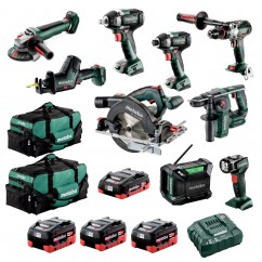 Metabo MET18MX10LB3HD455GW (AU69000280) - 18V 2 x 5.5Ah 4.0Ah Brushless Cordless 10 Piece Combo Kit