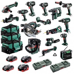 Metabo MET18MX15LB4HD455GX (AU69000290) - 18V 2 X 4.0AH/2 X 5.5AH Brushless Cordless 15 Piece Combo Kit