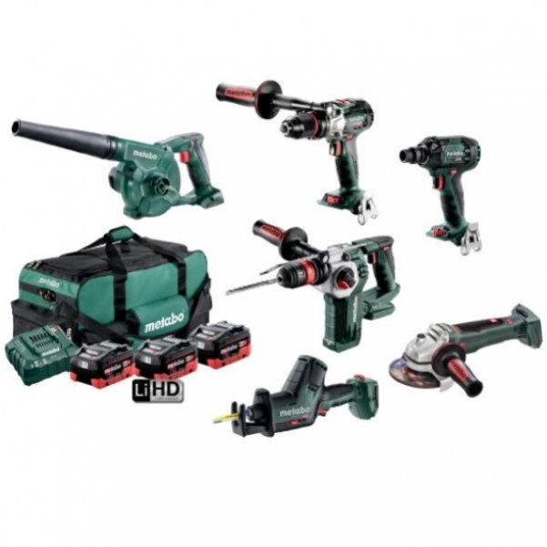 Metabo MET18MX6LB3HD5.5DY - 18V Brushless 6 Piece Cordless Combo Kit AU68600750