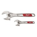 Milwaukee 48227400 - 2 Piece 152mm (6") & 254mm (10") Adjustable Wrench Set