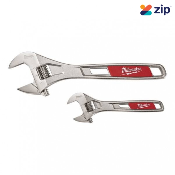 Milwaukee 48227400 - 2 Piece 152mm (6") & 254mm (10") Adjustable Wrench Set