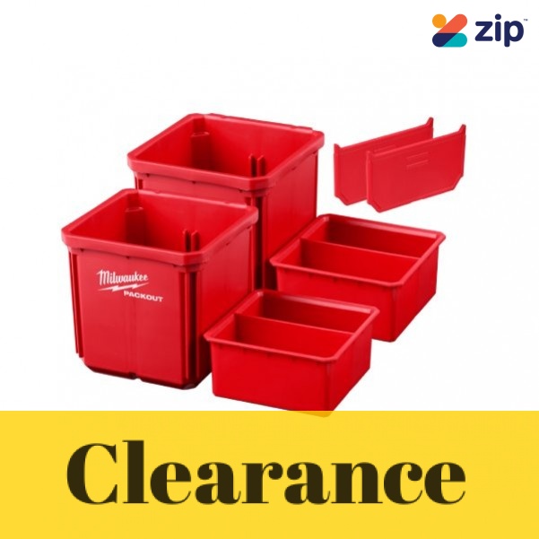 Milwaukee 48228062 - PACKOUT Bin 2pce Set with Removable Interior Tray & Dividers