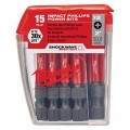 Milwaukee 48325004 - 15 pce PH2 x 50mm (2") Phillips SHOCKWAVE Power Bit