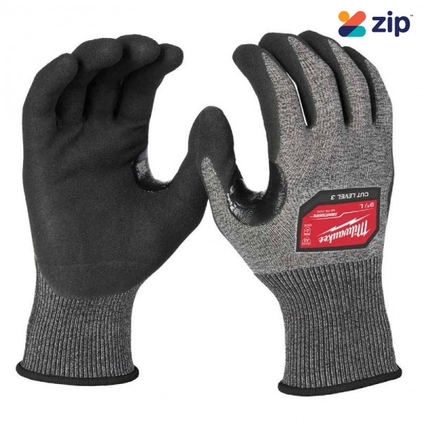 Milwaukee 48737132 - Size L Cut Level 3(C) High Dexterity Nitrile Dipped Gloves