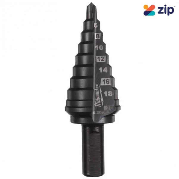 Milwaukee 48899372 - 4mm - 20mm M35 Cobalt Step Drill Bit