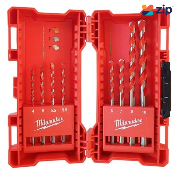 Milwaukee 4932471193 - 8pce Hammer & Rotary Drill Bit Set