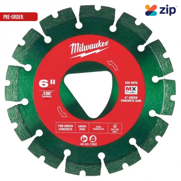 Milwaukee 49937262 - 150mm (6") Green Concrete Green Diamond Blade