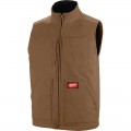 Milwaukee GRIDIRON (801BRL) - Brown Sherpa Lined Vest Size L