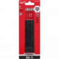 Milwaukee 48324855 - 5-Pack 150mm (6") SHOCKWAVE Square #2 Power Bit