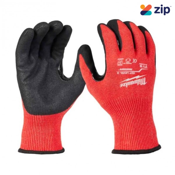 Milwaukee 48738630 - Cut Level 3C Nitrile Dipped Gloves 1 Pack Size S