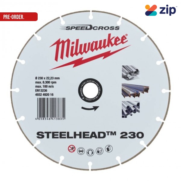 Milwaukee 4932492016 - 230mm (9") STEELHEAD Metal Diamond Cut-Off Blade