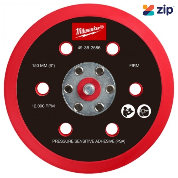 Milwaukee 49362586 - 150mm Firm Pressure Sensitive Adhesive Sander Backing Pad Suits M12FROS500