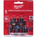 Milwaukee 49664563 - 5pce Shockwave Insert Nut Driver Set