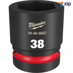 Milwaukee 49666602 - 1" Drive 38mm Standard 6 Point Impact Socket