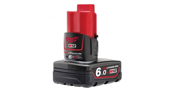 Milwaukee M12B6 - 12V 6.0Ah Red Lithium-Ion Battery