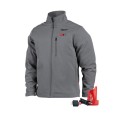 Milwaukee M12HJGREYXI0S - 12V Li-ion Cordless Grey Heated Tough Shell Jacket Skin - S