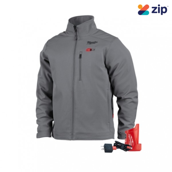 Milwaukee M12HJGREYXI0L - 12V Li-ion Cordless Grey Heated Tough Shell Jacket Skin - L