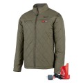 Milwaukee M12HJMOGX-0XXL - 12V Li-ion Cordless AXIS Olive Green Heated Jacket Skin - XXL