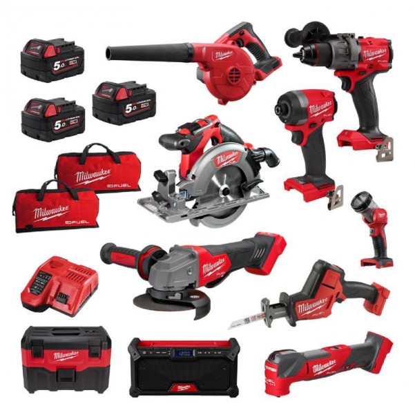 Milwaukee M18FPP10A3503B - 18V Fuel 10 Piece Combo Kit