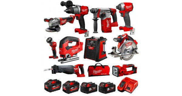 Milwaukee M18FPP10T2 1254BA 18V Brushless Cordless 10 Piece