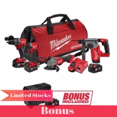 Milwaukee M18FPP4A3BD503B - 18V 4x5.0Ah M18 FUEL 4 Piece Combo Kit 4A3BD