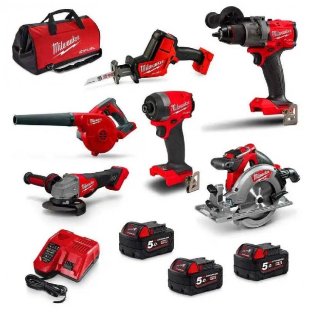 Milwaukee M18FPP6A4BF503B - 18V Brushless Cordless 6 Piece Combo Kit