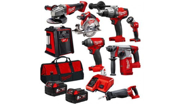 Milwaukee M18FPP8A 502B 18V Fuel Cordless Brushless 8 Piece