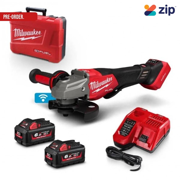 Milwaukee M18FSAG125XPDB2602 -18V Li-ion Cordless Fuel 125mm (5") High Speed Angle Grinder with Deadman Paddle Switch Kit