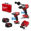 Milwaukee M18ONEPP2B3502C - 18V 5.0Ah Li-ion Cordless FUEL ONE-KEY 2pce Combo Kit