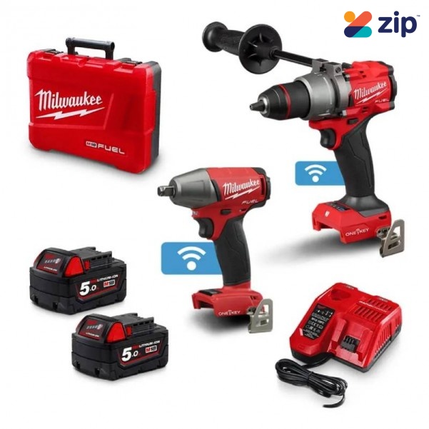 Milwaukee M18ONEPP2B3502C - 18V 5.0Ah Li-ion Cordless FUEL ONE-KEY 2pce Combo Kit