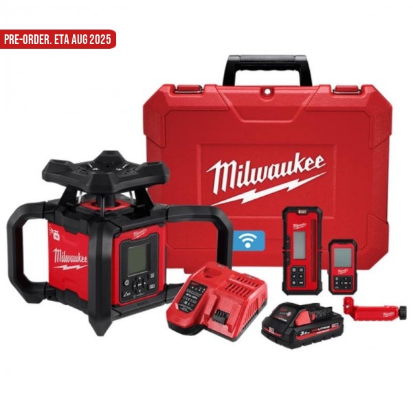 Milwaukee M18RL1220-301C - M18 Dual Grade Rotary Laser 1220m (4000') Red Kit