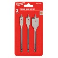  Milwaukee 48270149 - 3pce Timber Spade Bit Set