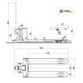 Mitaco PALLETJACK2520 - 685mm 2500Kg Quicklift Pallet Jack MPT2500Q