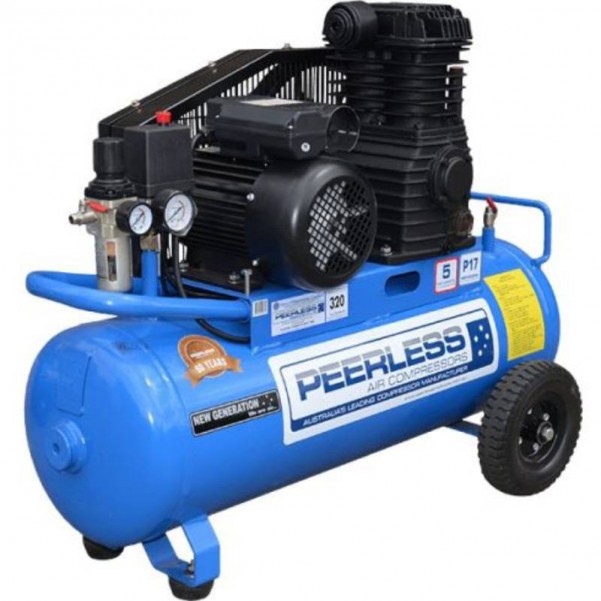 Peerless P17 - Portable Single Phase Belt Drive Air Compressor