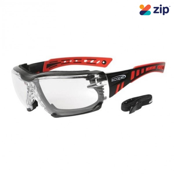 Scope 360RCG - Speed Pro Red/Black Frame Clear Titanium Lens