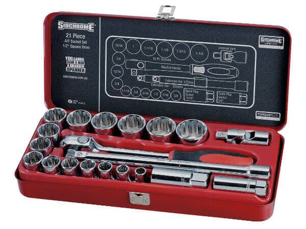 Sidchrome SCMT14412 - 21 Piece 1/2” Drive Socket Set - AF