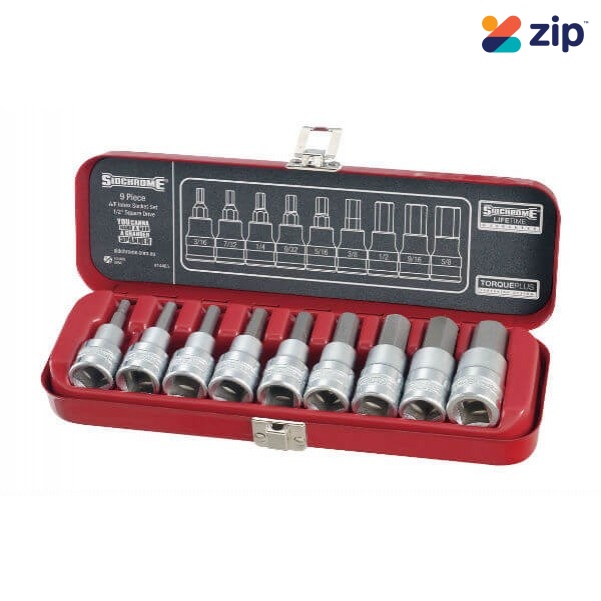 Sidchrome SCMT14465 - 9 Piece 1/2” Drive In-Hex Socket Set - AF