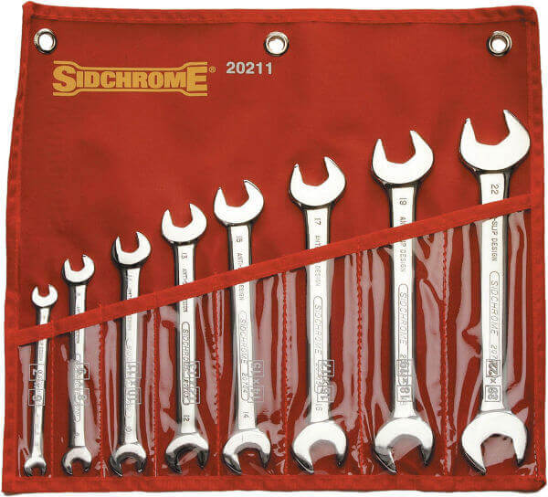 Sidchrome Scmt20211 - 8 Piece Open End Spanner Set - Metric